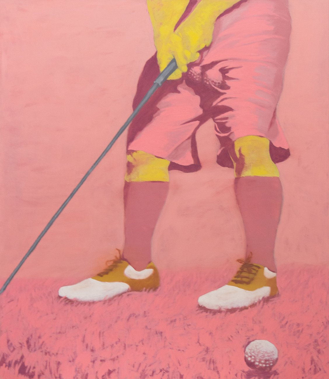 Golfer mit vor allem Leib und Seele