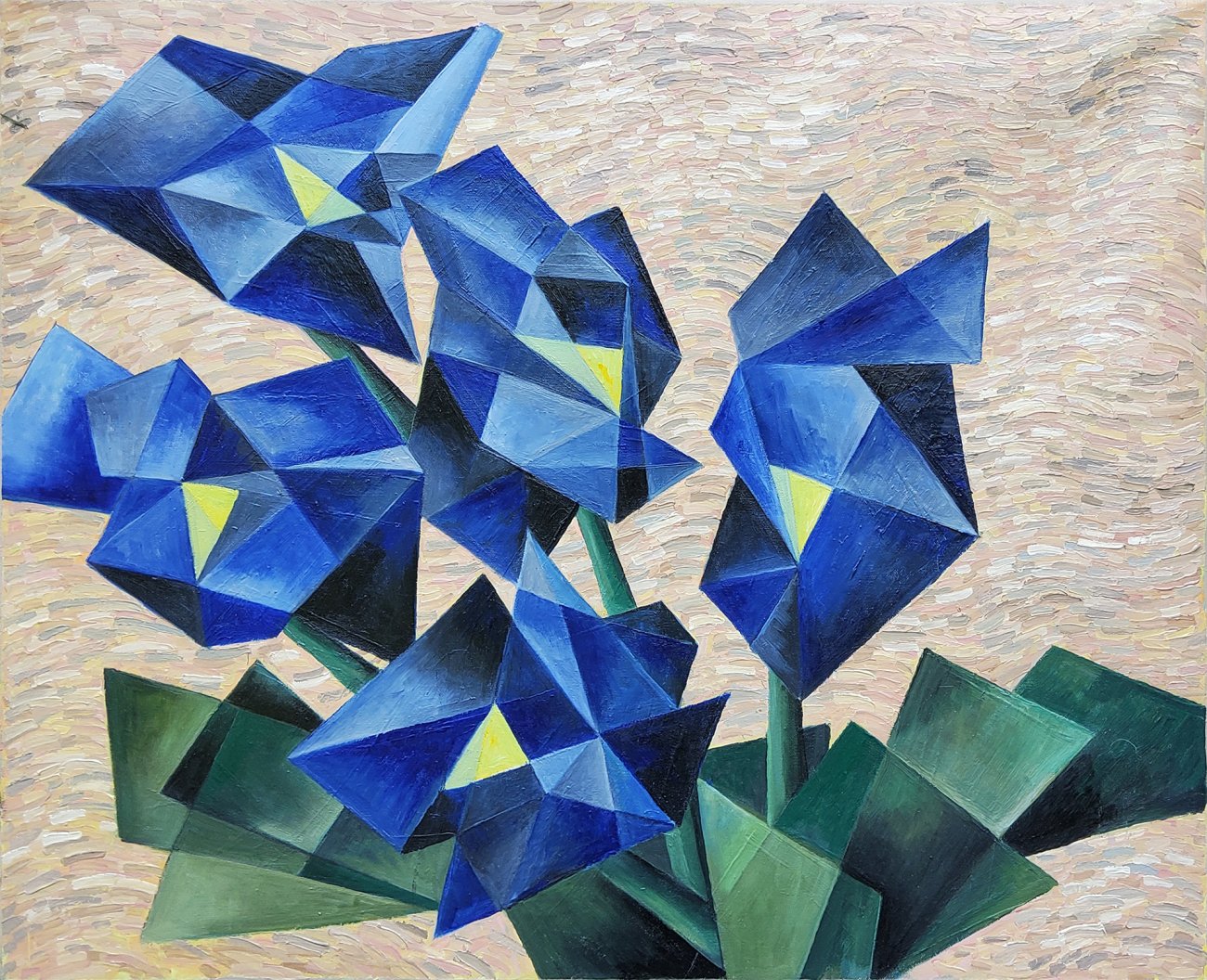 Kandinsky-Blumen (vor Van Gogh-Pinselschrift)