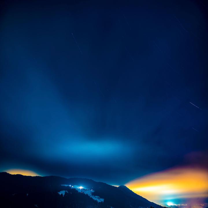 The Blue of the Mountain Night